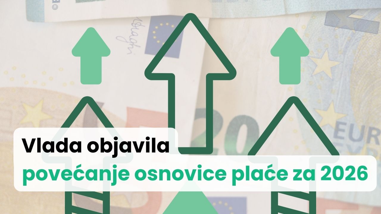 Vlada povećava osnovice u tri navrata u 2026. godini